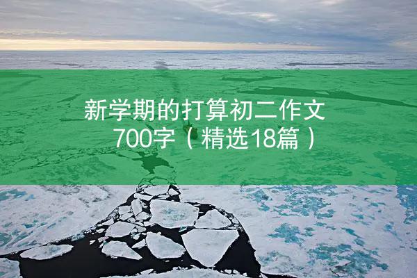 新学期的打算初二作文700字（精选18篇）