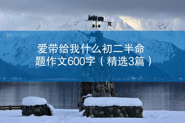 爱带给我什么初二半命题作文600字（精选3篇）