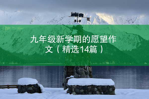 九年级新学期的愿望作文（精选14篇）