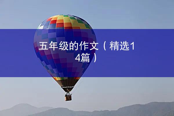 五年级的作文（精选14篇）