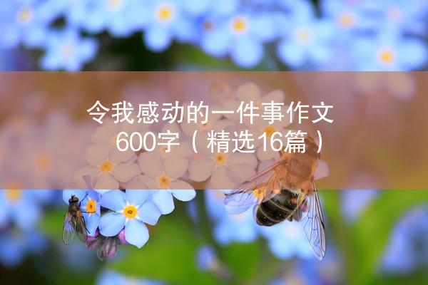 令我感动的一件事作文600字（精选16篇）