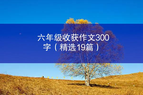 六年级收获作文300字（精选19篇）