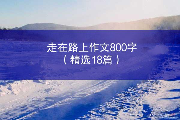 走在路上作文800字（精选18篇）