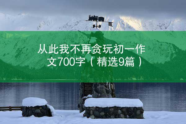 从此我不再贪玩初一作文700字（精选9篇）