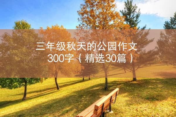 三年级秋天的公园作文300字（精选30篇）