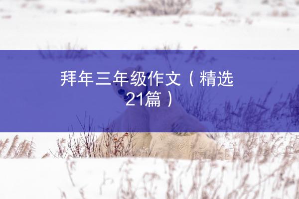 拜年三年级作文（精选21篇）