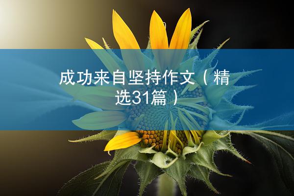 成功来自坚持作文（精选31篇）