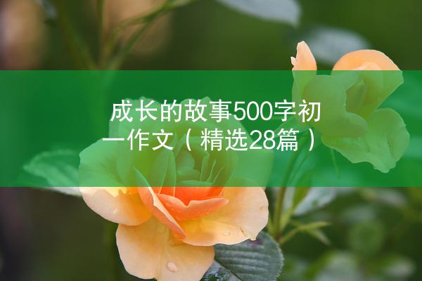 成长的故事500字初一作文（精选28篇）