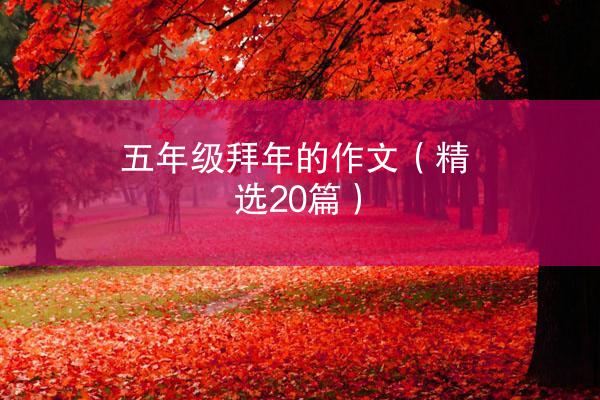 五年级拜年的作文（精选20篇）