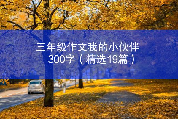 三年级作文我的小伙伴300字（精选19篇）