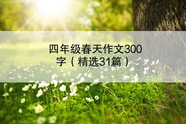 四年级春天作文300字（精选31篇）