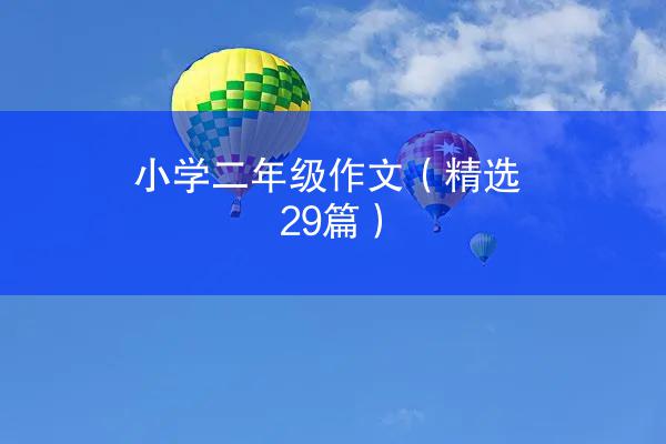 小学二年级作文（精选29篇）