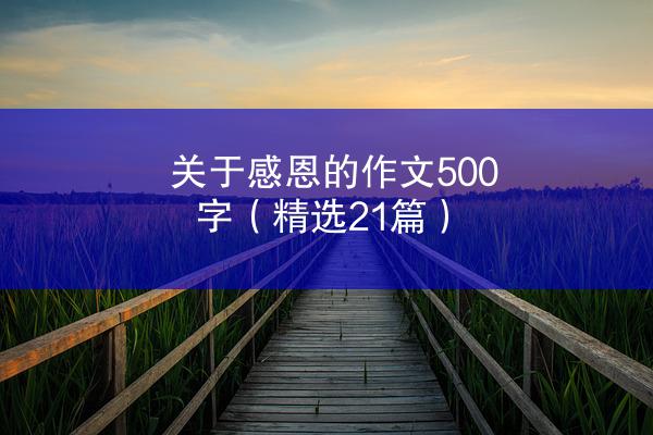 关于感恩的作文500字（精选21篇）