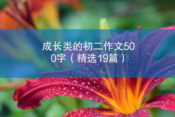 成长类的初二作文500字（精选19篇）