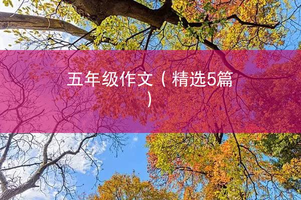 五年级作文（精选5篇）