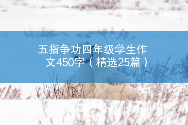 五指争功四年级学生作文450字（精选25篇）