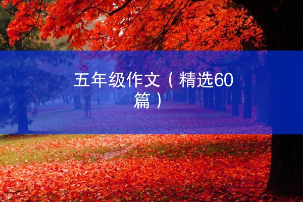 五年级作文（精选60篇）