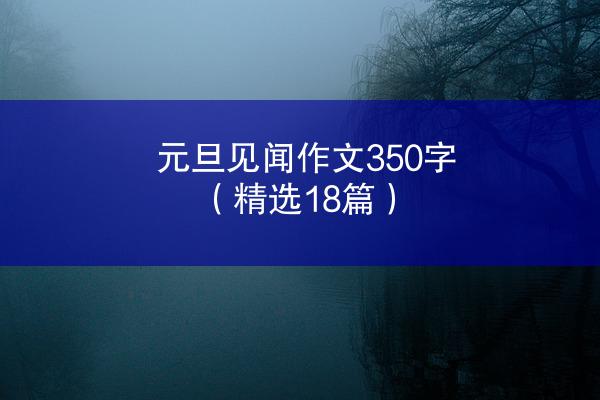 元旦见闻作文350字（精选18篇）