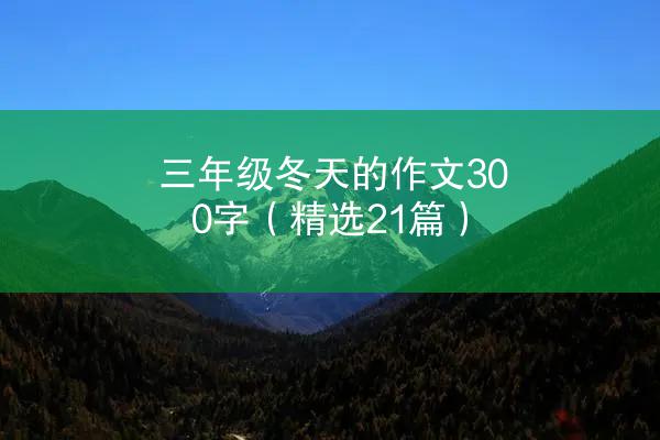 三年级冬天的作文300字（精选21篇）