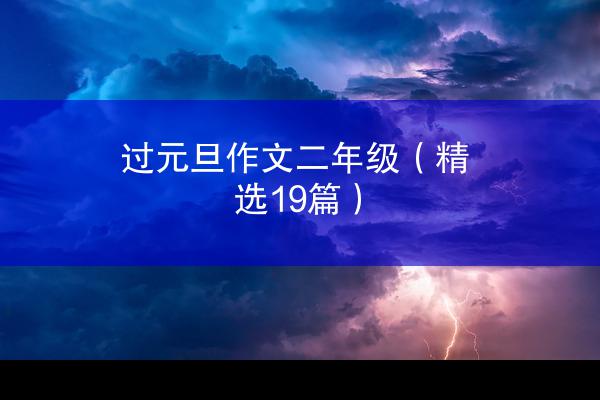 过元旦作文二年级（精选19篇）