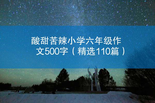 酸甜苦辣小学六年级作文500字（精选110篇）