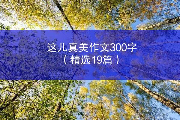 这儿真美作文300字（精选19篇）