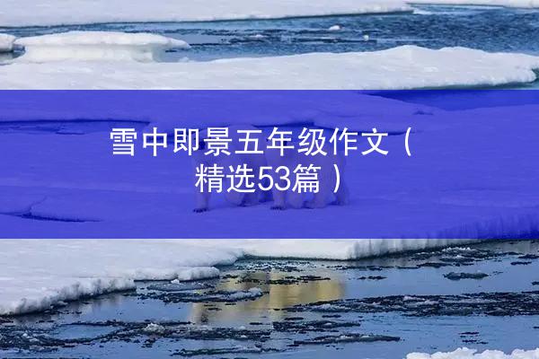 雪中即景五年级作文（精选53篇）