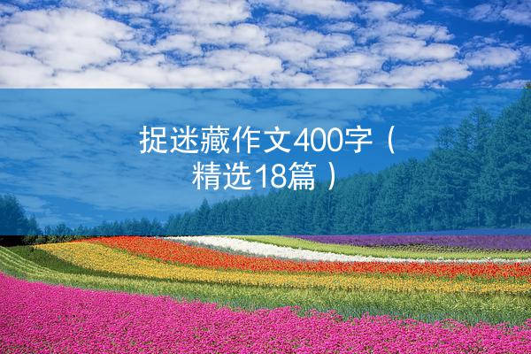 捉迷藏作文400字（精选18篇）