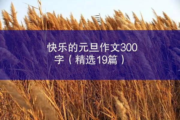 快乐的元旦作文300字（精选19篇）