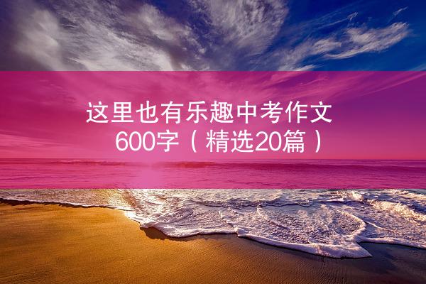 这里也有乐趣中考作文600字（精选20篇）