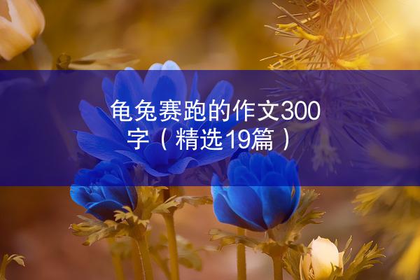 龟兔赛跑的作文300字（精选19篇）