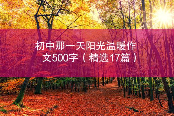 初中那一天阳光温暖作文500字（精选17篇）