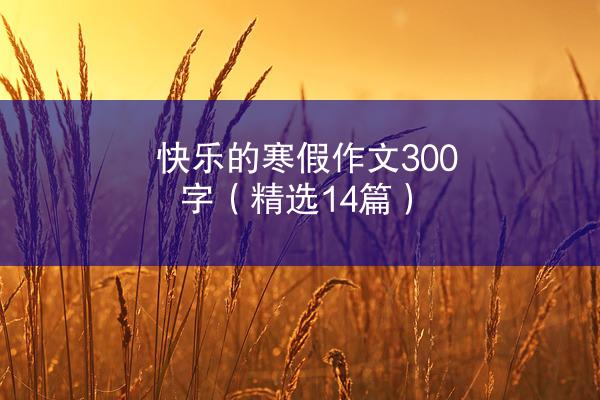 快乐的寒假作文300字（精选14篇）