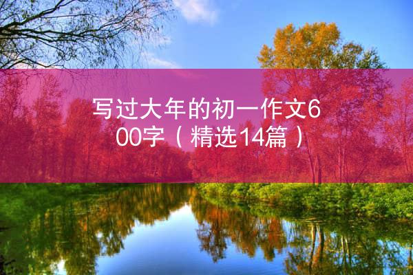 写过大年的初一作文600字（精选14篇）