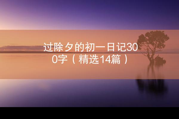 过除夕的初一日记300字（精选14篇）